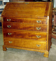 Early Tiger Maple Chippendale Desk Photo